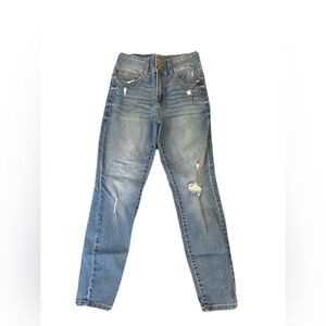 Rachel Rachel Roy Skinny Distressed Jeans Denim Blue Size 6/28
